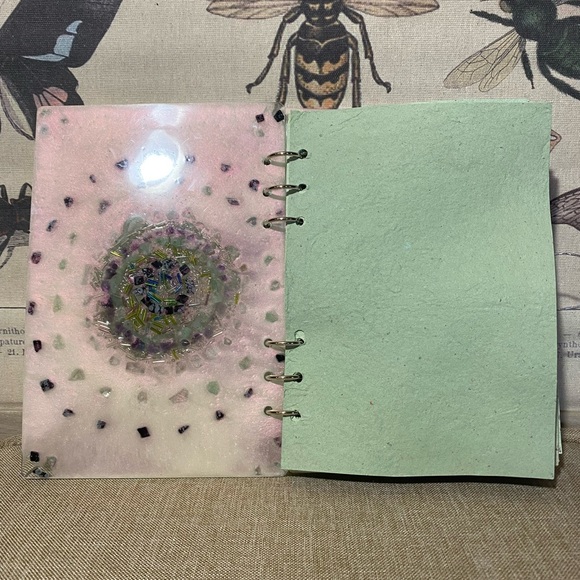 Green Goddess Handmade Notebook with Recycled Paper - Picture 7 of 9